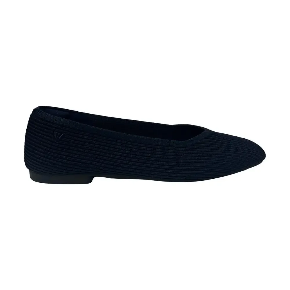 VIVAIA Womens EU 38.5 Blue Knit Ballet Flats Slip On Comfort Lightweight Casual